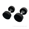 Ticari spor salonu ekipmanı 2.5kg-50kg kauçuk dambıl